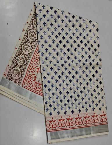 PL Saree Kerala Hand Block Printing