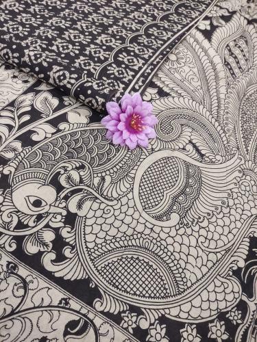 KALAMKARI PRINTED COTTON SAREE