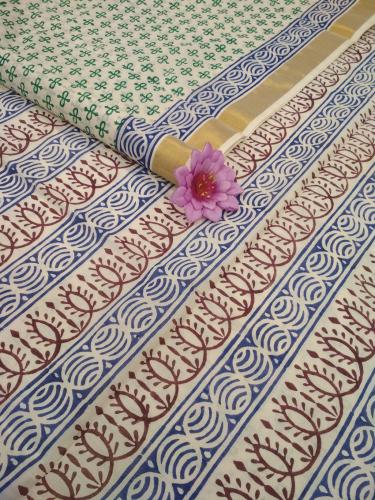 PL Saree Kerala Hand Block Printing