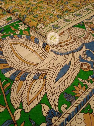 KALAMKARI PRINTED COTTON SAREE