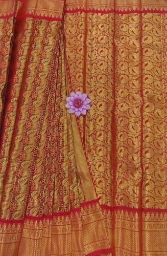 THIRUBHUVANAM HF ZARI SILK SAREE WITH BLOUSE