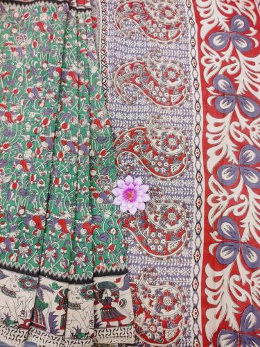 KALAMKARI PRINTED COTTON SAREE
