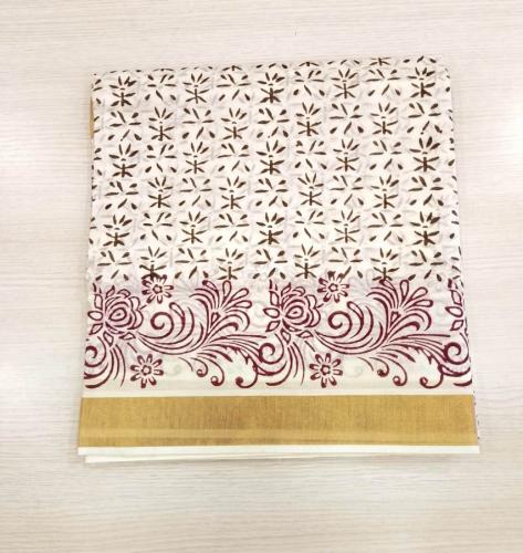 PL Saree Kerala Hand Block Printing