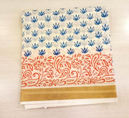 PL Saree Kerala Hand Block Printing