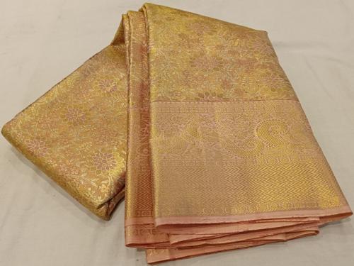 ARNI SILK HALF FINE ZARI SAREE WITH BLOUSE