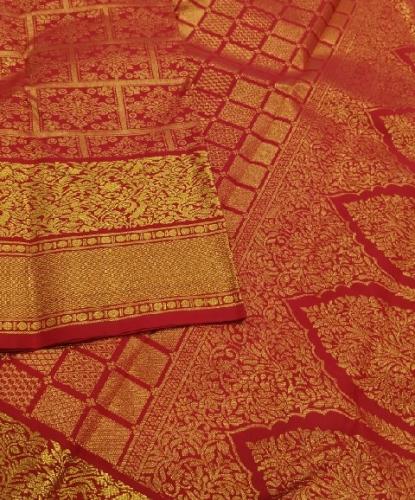 ARNI SILK HALF FINE ZARI SAREE WITH BLOUSE