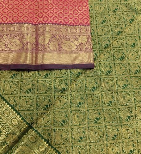 ARNI SILK HALF FINE ZARI SAREE WITH BLOUSE