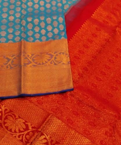 ARNI SILK HALF FINE ZARI SAREE WITH BLOUSE