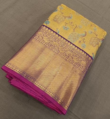 ARNI SILK HALF FINE ZARI SAREE WITH BLOUSE