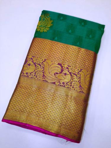 ARNI SILK HALF FINE ZARI SAREE WITH BLOUSE