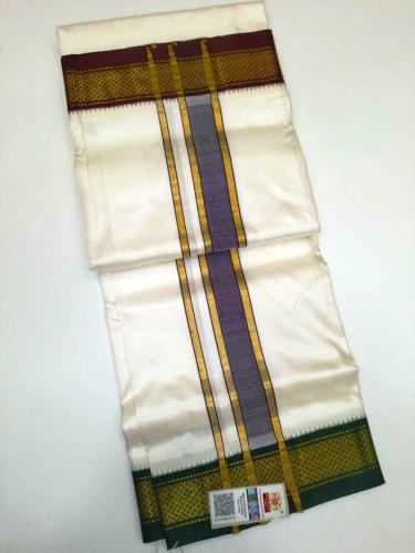 PURE SILK AND HF ZARI DHOTHY