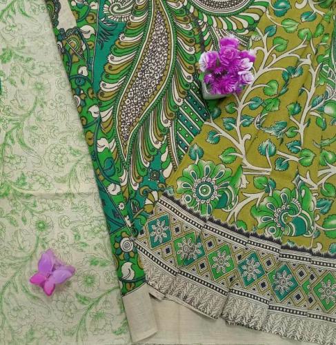 KALAMKARI PRINTED COTTON SAREE