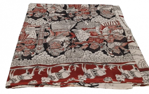 KALAMKARI PRINTED COTTON SAREE