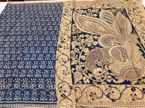 KALAMKARI PRINTED COTTON SAREE