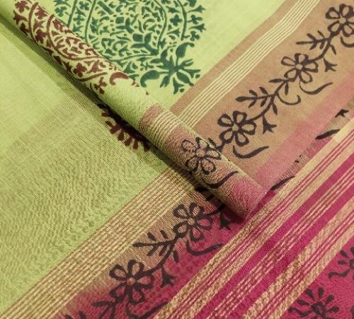 SALEM BLOCK PRINT COTTON SAREES