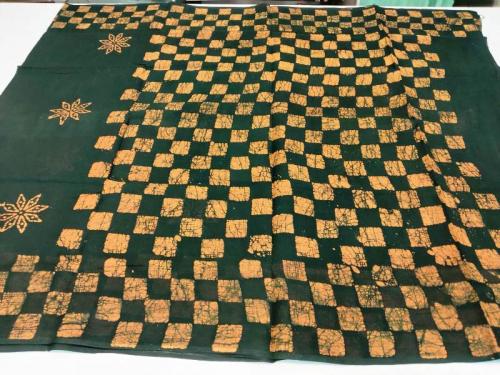 PL COTTON SAREES WITH SOLID WAX CRACK DESIGNS