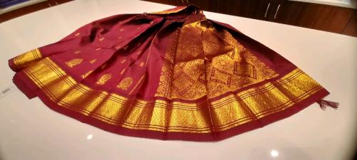 THIRUBHUVANAM HF ZARI SILK SAREE 550 MTS