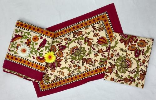 BEDSHEET JAIPUR PRINTED 90X108 2 PILLOW COVER