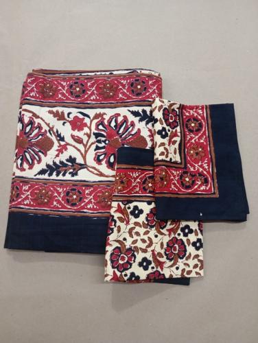 BEDSHEET JAIPUR PRINTED 90X108 2 PILLOW COVER