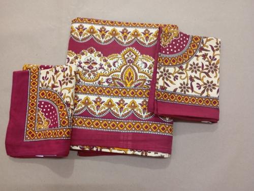 BEDSHEET JAIPUR PRINTED 90X108 2 PILLOW COVER