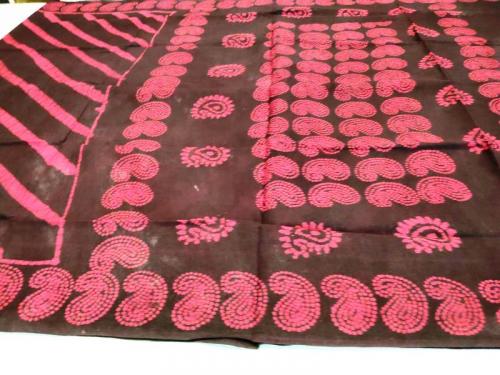 PL COTTON SAREES WITH SOLID WAX CRACK DESIGNS