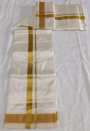 PURE SILK AND HF ZARI DHOTHY