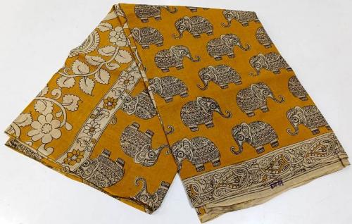 KALAMKARI PRINTED COTTON SAREE