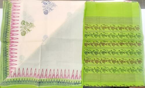 SALEM BLOCK PRINT COTTON SAREES