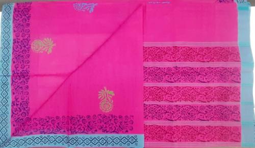 SALEM BLOCK PRINT COTTON SAREES