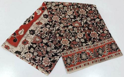 KALAMKARI PRINTED COTTON SAREE