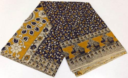KALAMKARI PRINTED COTTON SAREE