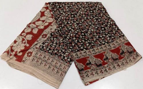 KALAMKARI PRINTED COTTON SAREE