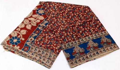 KALAMKARI PRINTED COTTON SAREE