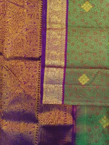 ARNI SILK HALF FINE ZARI SAREE WITH BLOUSE