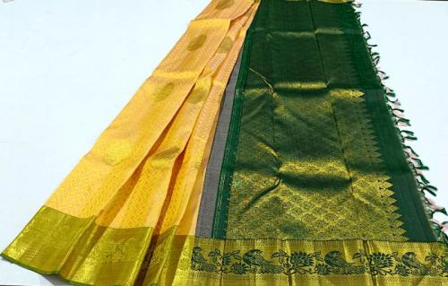 ARNI SILK HALF FINE ZARI SAREE WITH BLOUSE