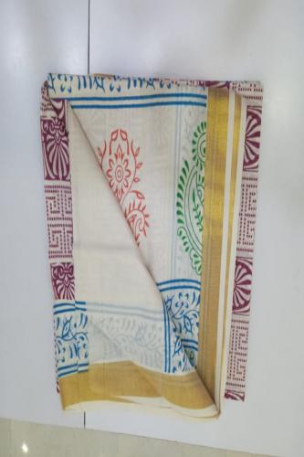 PL Saree Kerala Hand Block Printing