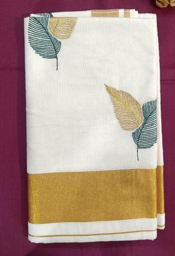 PL KERALA EMBROIDERY SAREE