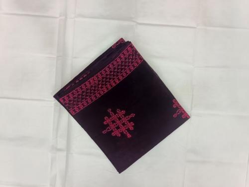 PL COTTON SAREES WITH WAX DOT PRINT DESIGNS