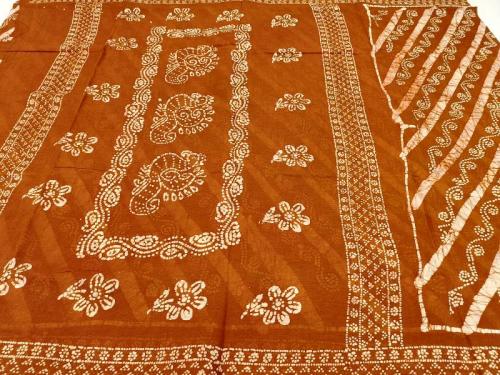 PL COTTON SAREES WITH SOLID WAX CRACK DESIGNS