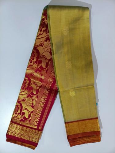 THIRUBHUVANAM HF ZARI SILK SAREE 550 MTS