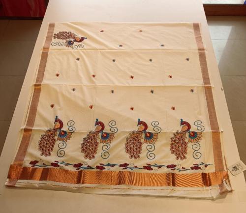 PL KERALA EMBROIDERY SAREE
