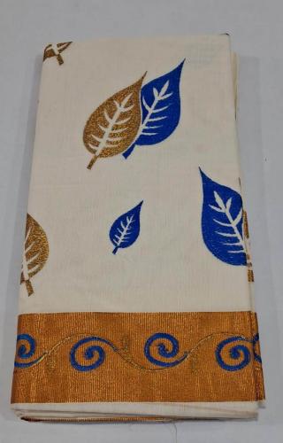 PL KERALA EMBROIDERY SAREE