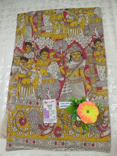 KALAMKARI PRINTED COTTON SAREE