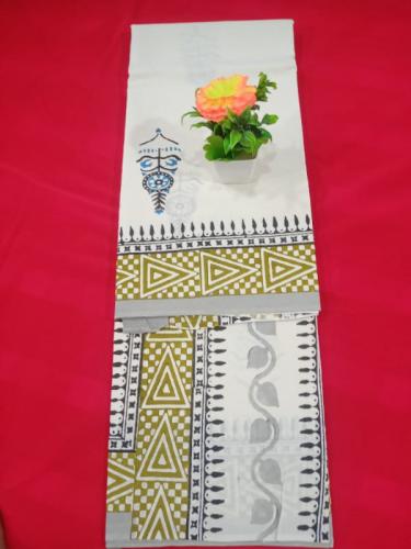 Pedalloom Block Printed Cotton Sarees