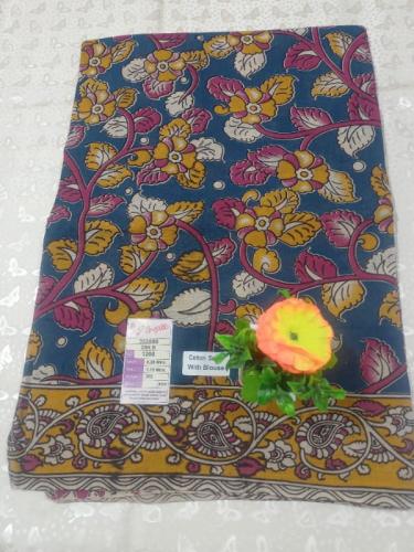 KALAMKARI PRINTED COTTON SAREE