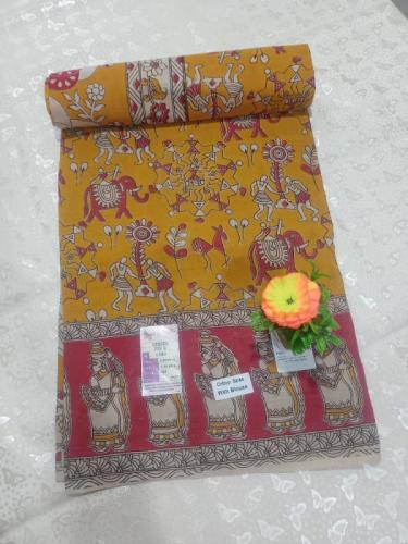 KALAMKARI PRINTED COTTON SAREE