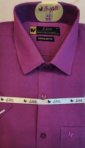 PL COTTONX LINEN DYED READYMADE SHIRT 42 HS