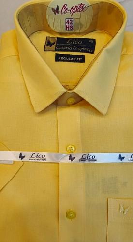 PL COTTONX LINEN DYED READYMADE SHIRT 42 HS