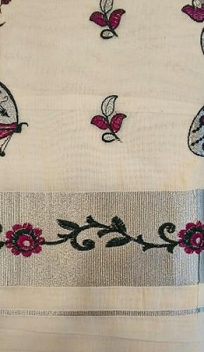 PL KERALA EMBROIDERY SAREE