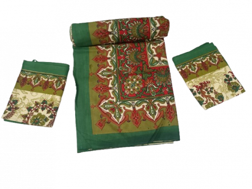 BEDSHEET JAIPUR PRINTED 90X108 2 PILLOW COVER